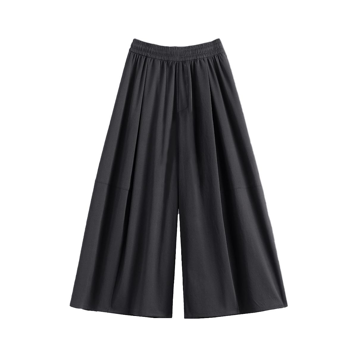 0276 Spring/Summer Elastic Waist Wide-Leg Cropped Skirt-Pants with Drawstring Large
0276 Spring/Summer Elastic Waist Wide-Leg Cropped Skirt-Pants with Drawstring Large