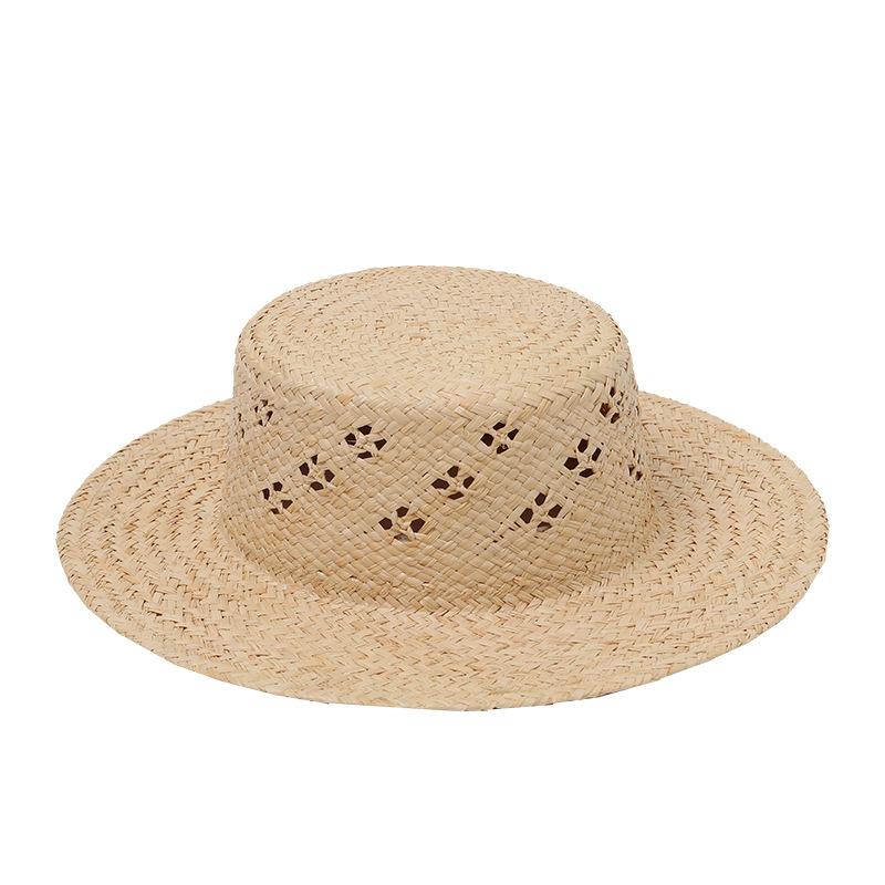 Women s Summer Hand-Woven Hollow Lafite Straw Hat Flat Top Wide Brim Sun Hat Outdoor Travel UV Protection Foldable Beach Visor 56-58cm
Women s Summer Hand-Woven Hollow Lafite Straw Hat Flat Top Wide Brim Sun Hat Outdoor Travel UV Protection Foldable Beach Visor 56-58cm