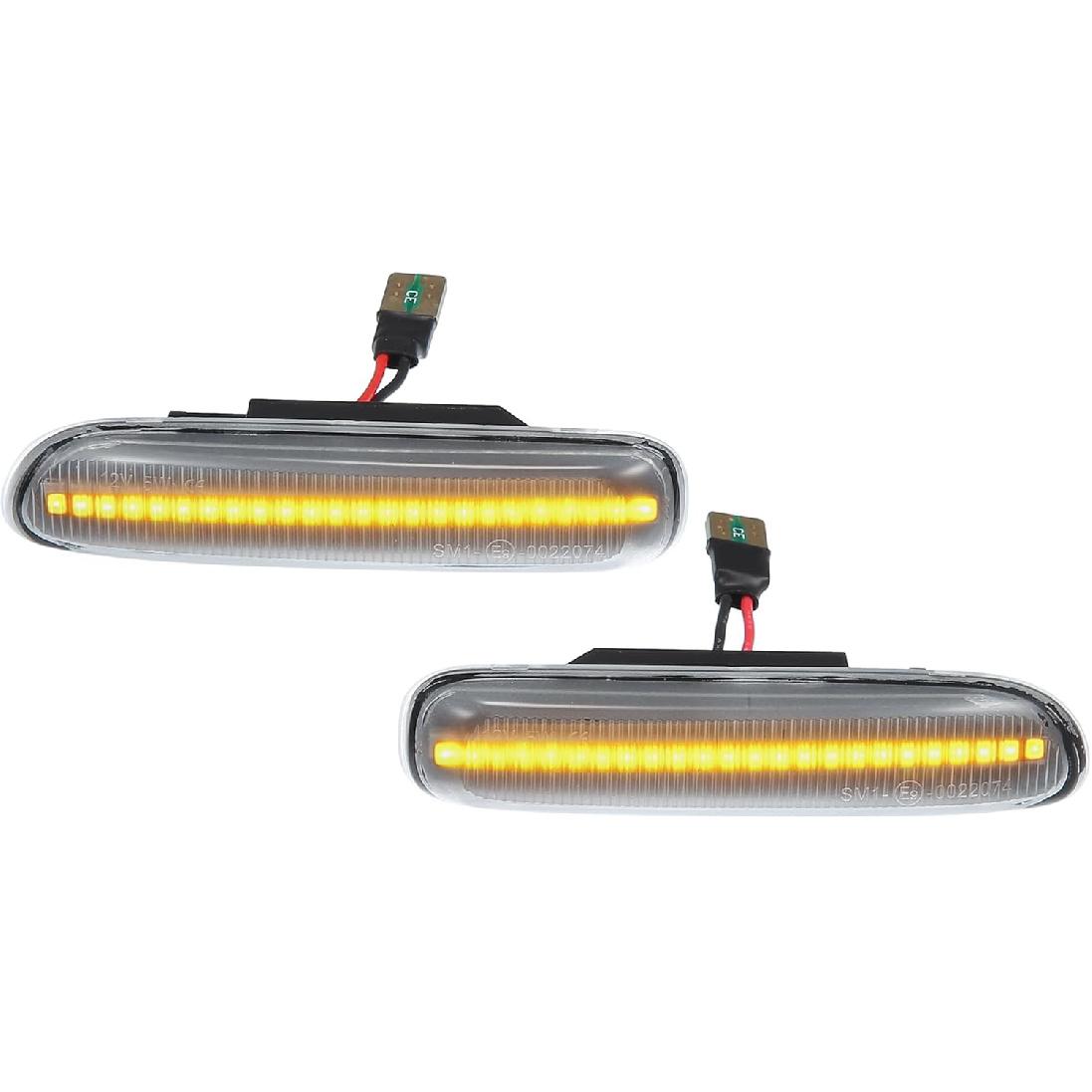 Car LED Side Marker Repeater In-dicator Turn Signal Light 63132228591 for BMW 323Ci 328Ci 2000 E46 Plastic Clear Lens Amber Light (Set of 2)
Car LED Side Marker Repeater In-dicator Turn Signal Light 63132228591 for BMW 323Ci 328Ci 2000 E46 Plastic Clear Lens Amber Light (Set of 2)