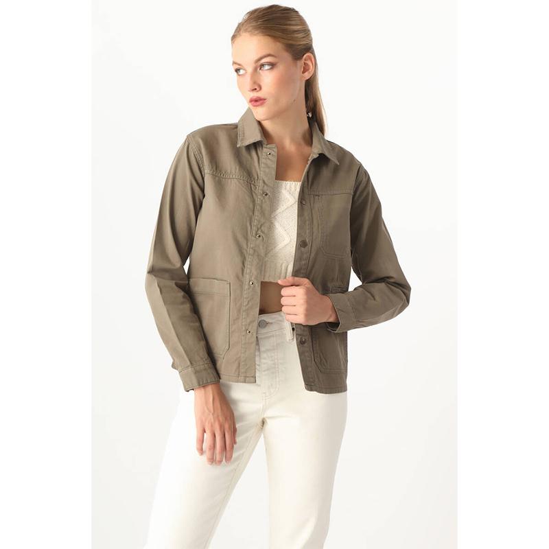 Женская рубашка цвета хаки из габардина L хаки
Женская рубашка цвета хаки из габардина L хаки