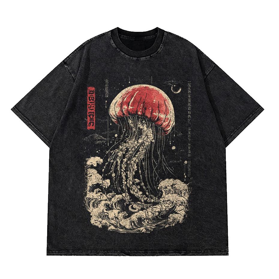Oversize Vintage Man Cotton TShirts Swimming Colorful Jellyfish Print Mens Short Sleeve Japanese Harajuku ONeck Tops Allmath S
Oversize Vintage Man Cotton TShirts Swimming Colorful Jellyfish Print Mens Short Sleeve Japanese Harajuku ONeck Tops Allmath S