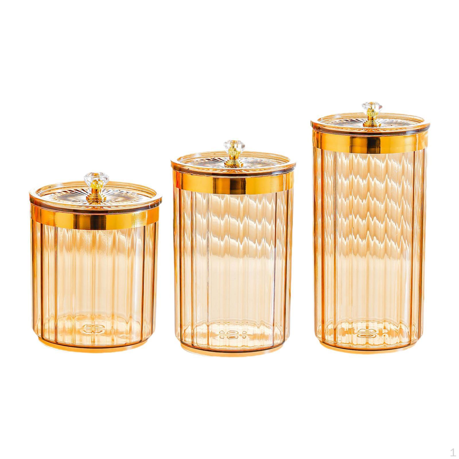 3 Pieces Food Storage Jars Containers Sealed Organization with Lids for Cookie Sugar Amber Jar Clear Top
3 Pieces Food Storage Jars Containers Sealed Organization with Lids for Cookie Sugar Amber Jar Clear Top