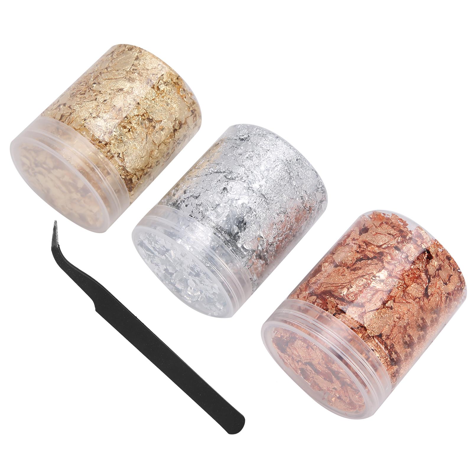 3pcs Imitation Gold Foil Flakes Glitter Nail Copper Leaf DIY Manicure Silver Foil Paper
3pcs Imitation Gold Foil Flakes Glitter Nail Copper Leaf DIY Manicure Silver Foil Paper