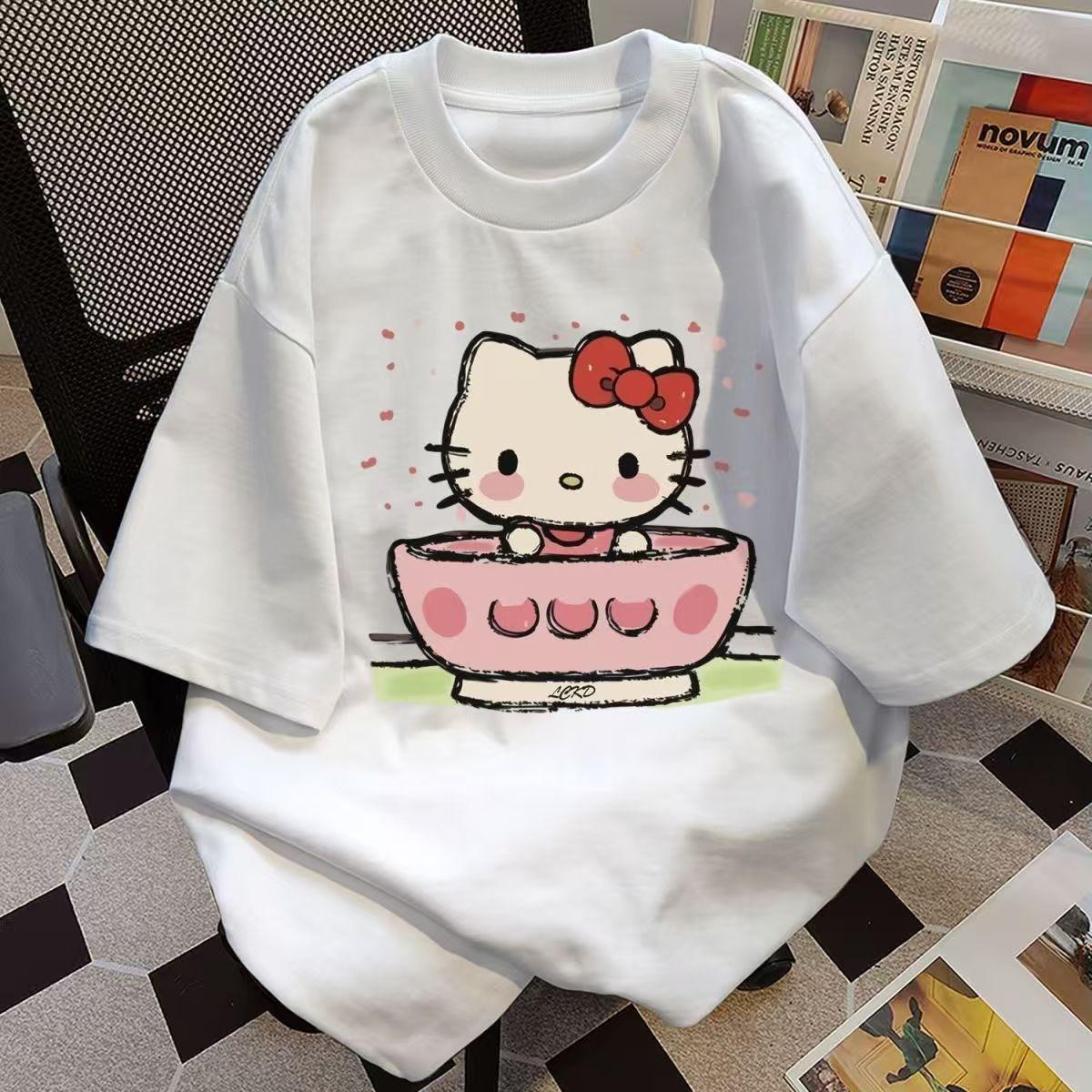 Sanrios 2026 Summer New Collection HelloKitt Graffiti Cartoon Print Pure Cotton Breathable Womens ShortSleeved TShirt S
Sanrios 2026 Summer New Collection HelloKitt Graffiti Cartoon Print Pure Cotton Breathable Womens ShortSleeved TShirt S