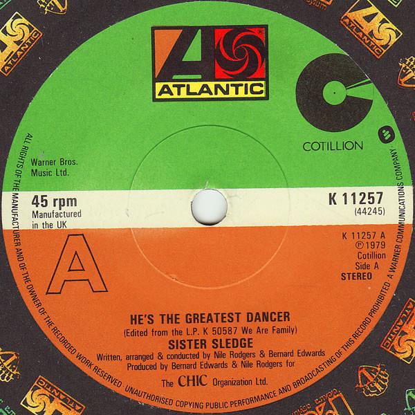 7inch Record SISTER SLEDGE - He s The Greatest Dancer K11257 Atlantic 1979 UK Soul/Funk Used
7inch Record SISTER SLEDGE - He s The Greatest Dancer K11257 Atlantic 1979 UK Soul/Funk Used