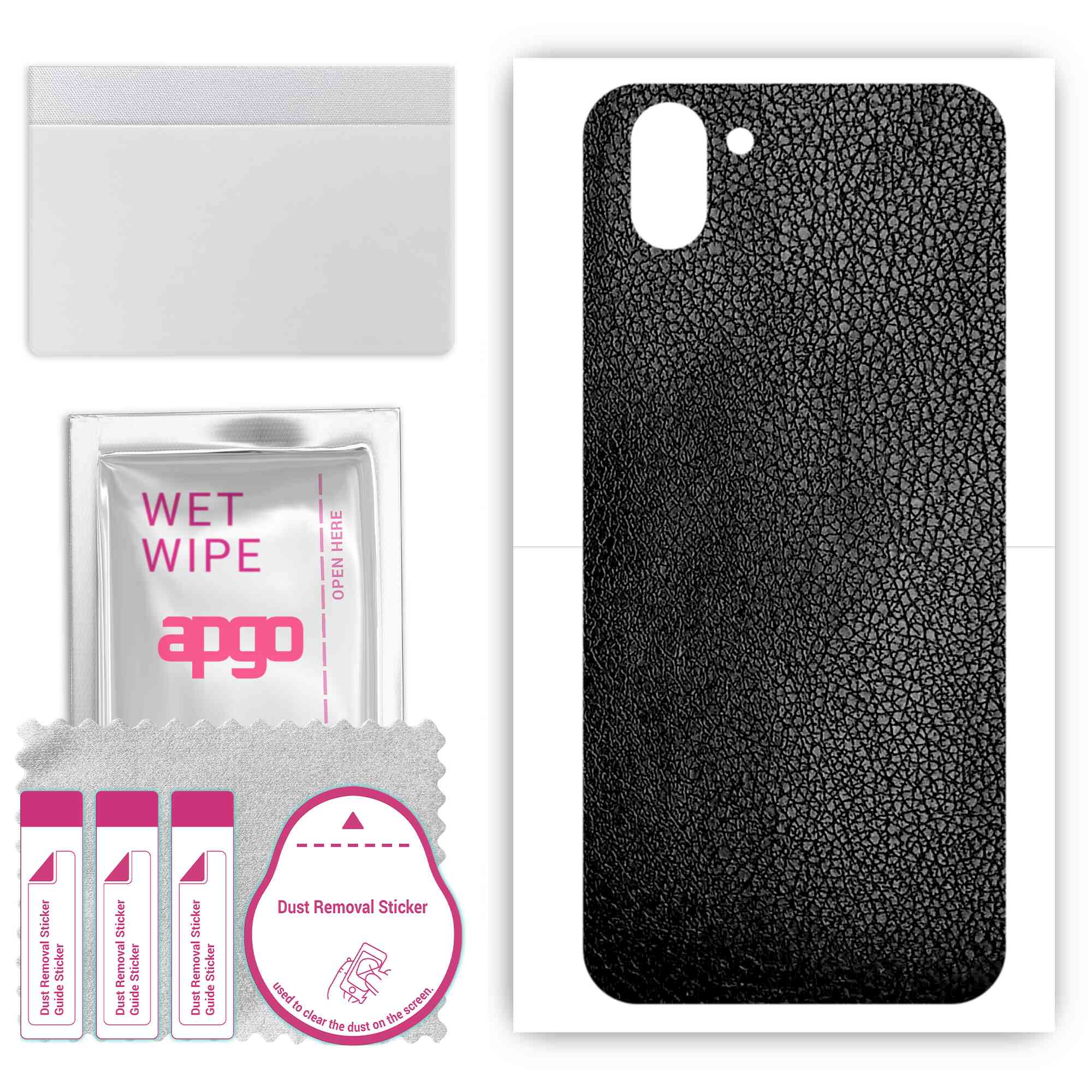 apgo Protective Skin Sticker for the back compatible with Sharp Aquos R2, Wrap Film, Foil, Vinyl - Pattern Black Leather
apgo Protective Skin Sticker for the back compatible with Sharp Aquos R2, Wrap Film, Foil, Vinyl - Pattern Black Leather