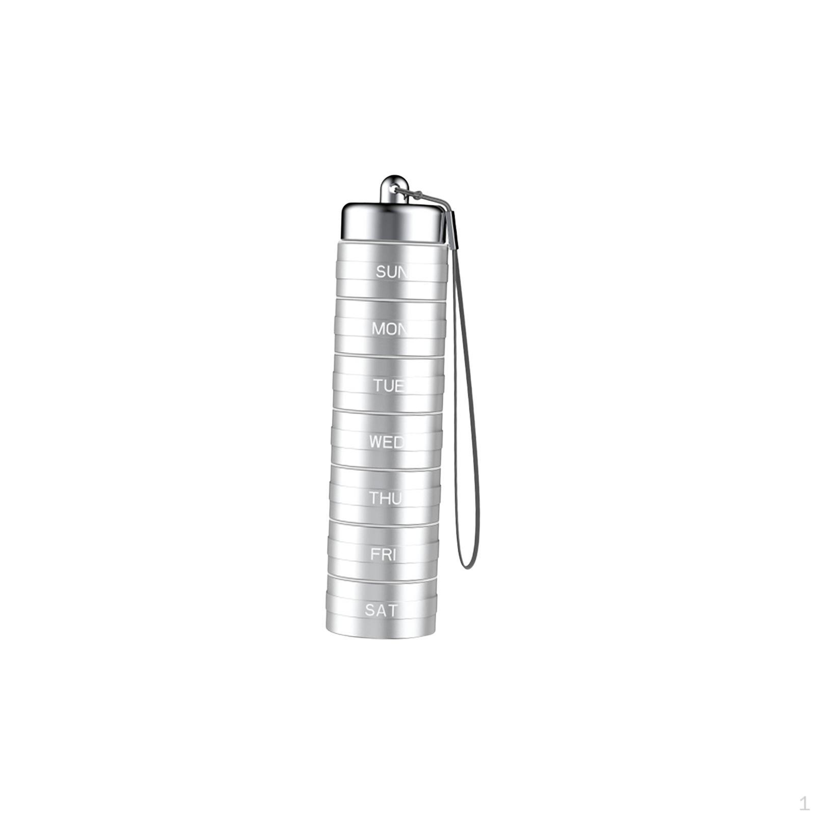 7 Compartment Pill Organizer for Travel And Outdoor Activities Silver
7 Compartment Pill Organizer for Travel And Outdoor Activities Silver