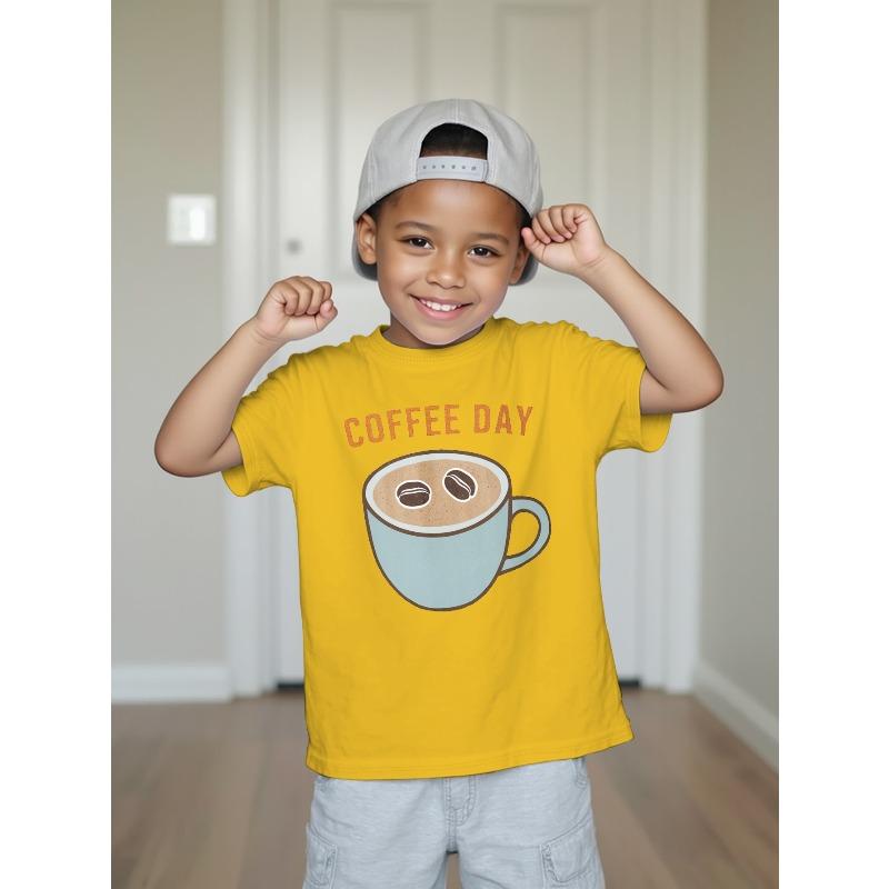 European Size Boys Round Neck Short Sleeved T Shirt with Coffee Pattern 164cm жовтий
European Size Boys Round Neck Short Sleeved T Shirt with Coffee Pattern 164cm жовтий