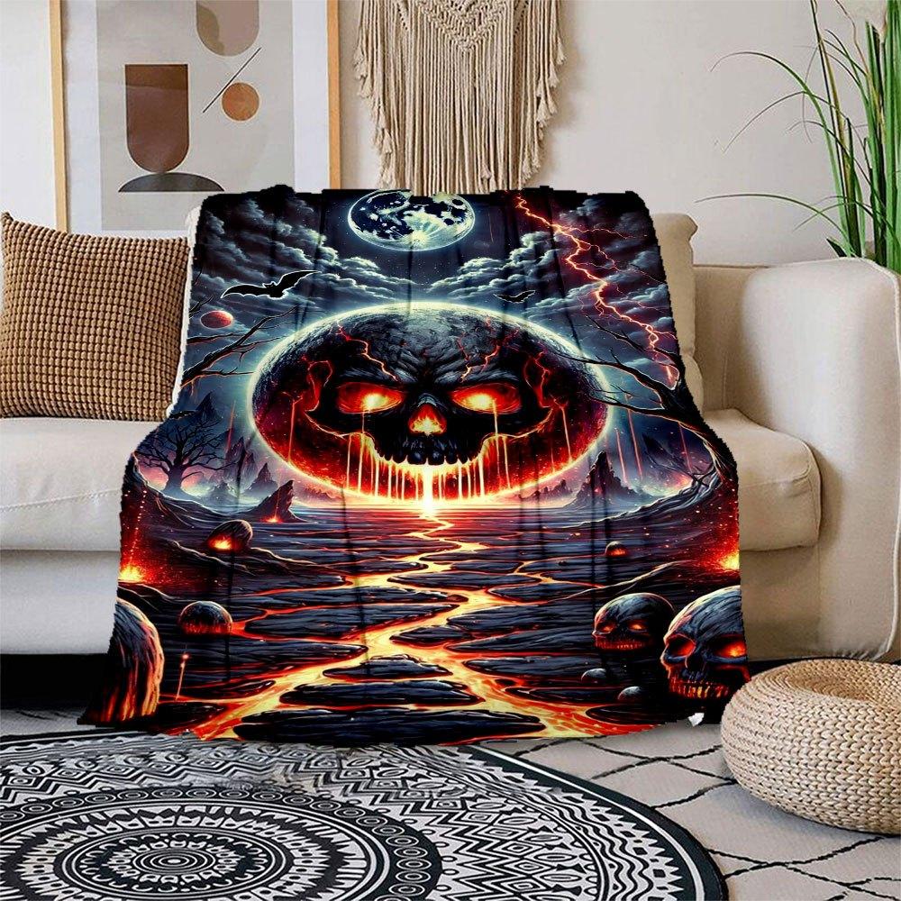 Halloween Horror: Fiery Skull Pathway Wall Art Blanket Flannel Throw Blanket for Sofa, Bed, Travel, Camping, Office 100x150cm
Halloween Horror: Fiery Skull Pathway Wall Art Blanket Flannel Throw Blanket for Sofa, Bed, Travel, Camping, Office 100x150cm