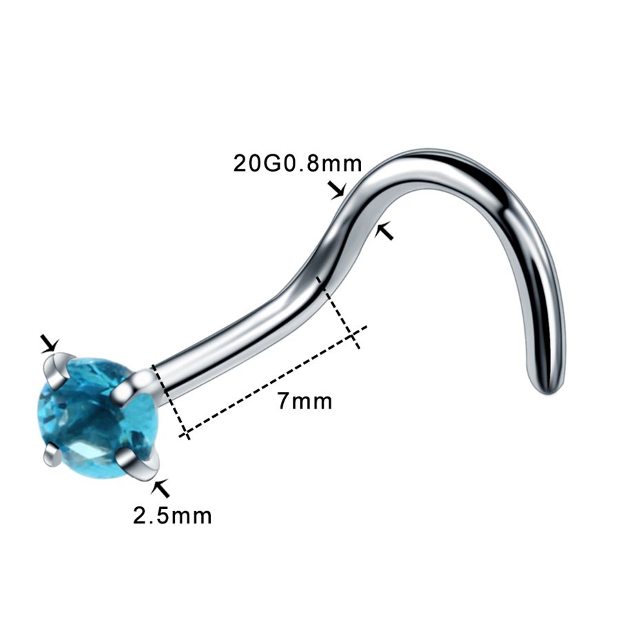 1PC 20G Steel Prong CZ Nose Screw Rings Nariz Earring Nostril Piercings Opal Twist Curved Bar Gem Nose Bone Stud Rings Jewelry
1PC 20G Steel Prong CZ Nose Screw Rings Nariz Earring Nostril Piercings Opal Twist Curved Bar Gem Nose Bone Stud Rings Jewelry