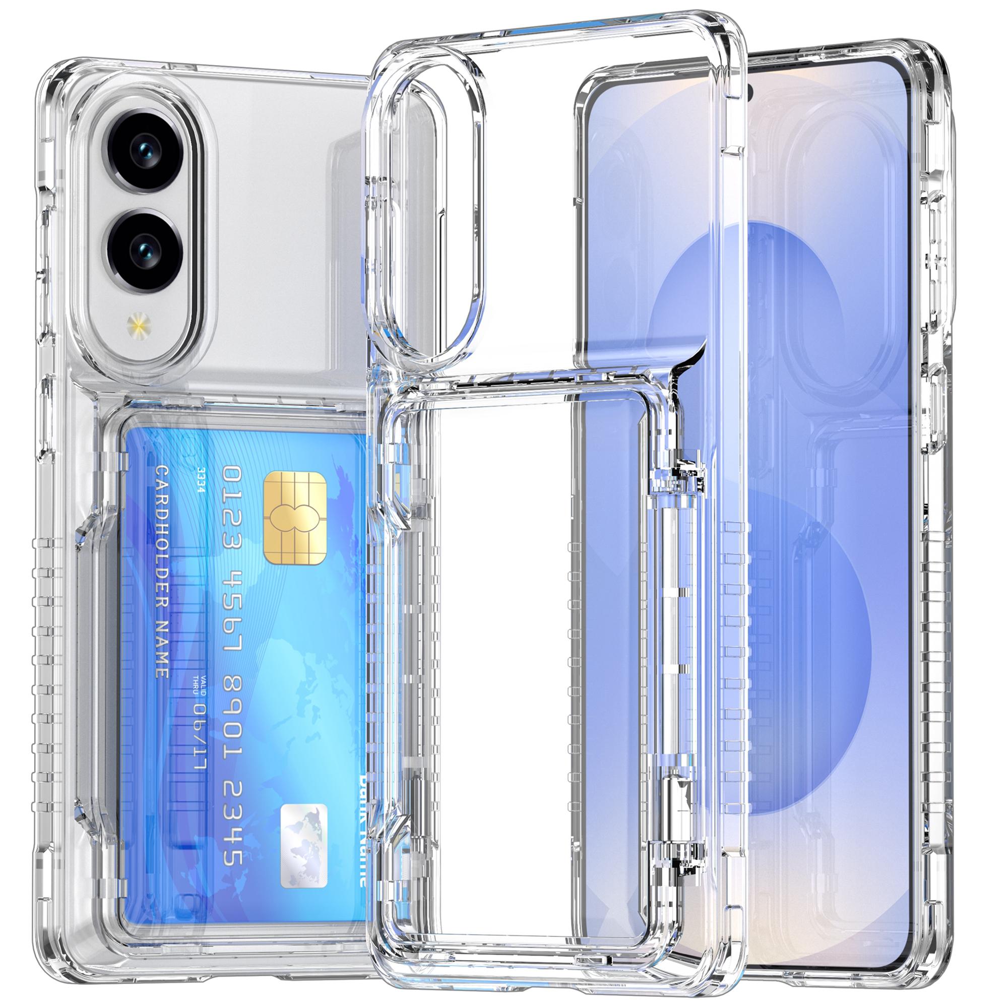 For Samsung Galaxy S25 Edge Clear Case PC+TPU Phone Cover Card Holder Kickstand Transparent Black
For Samsung Galaxy S25 Edge Clear Case PC+TPU Phone Cover Card Holder Kickstand Transparent Black