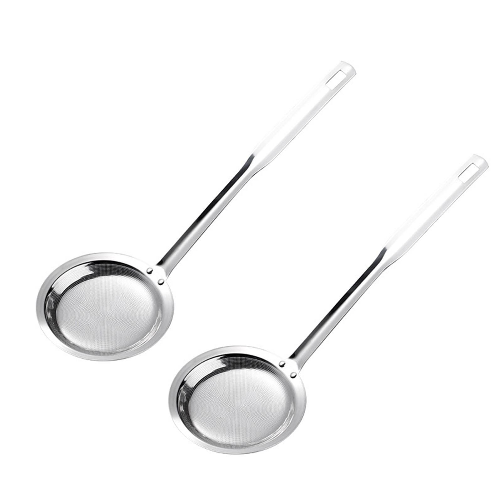 304 Stainless Steel Fine Mesh Strainer Flour Sieve Spoon Colander with Ergonomic Handle for Poached Eggs and Noodles L
304 Stainless Steel Fine Mesh Strainer Flour Sieve Spoon Colander with Ergonomic Handle for Poached Eggs and Noodles L