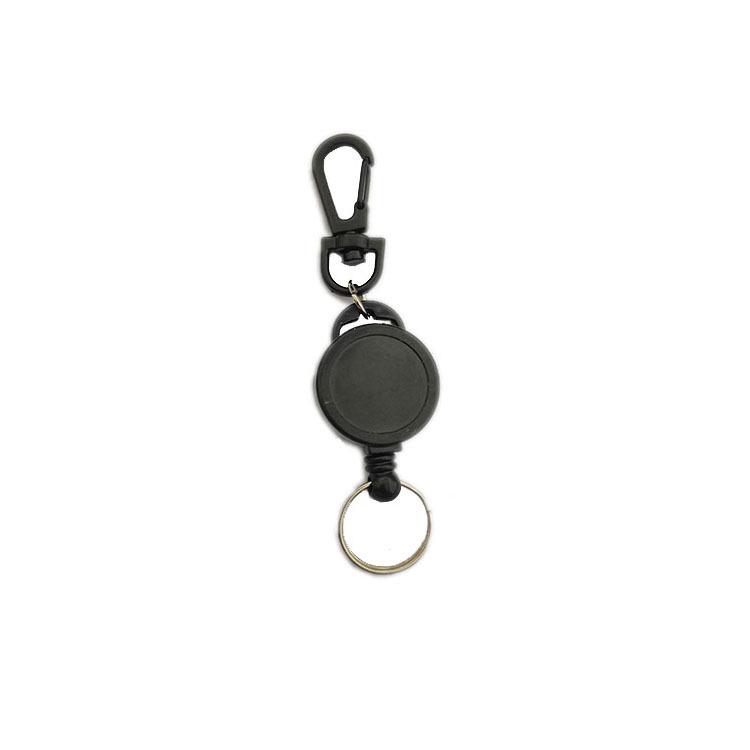 Black Retractable Key Chain & Card Holder Lanyard with Nylon Cord and High-Elasticity Dog Buckle.
Black Retractable Key Chain & Card Holder Lanyard with Nylon Cord and High-Elasticity Dog Buckle.