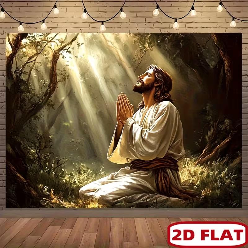 2D Forest Sunlight Jesus Backdrop for Worship & Christian Home Decoration 47.2x31.5inch/120*80cm
2D Forest Sunlight Jesus Backdrop for Worship & Christian Home Decoration 47.2x31.5inch/120*80cm