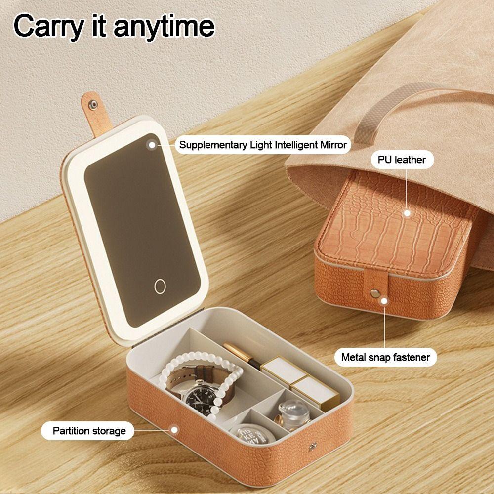 with Mirror Makeup Bag LED Lighted Beauty Kit Storage Simple Cosmetic Case Vanity Accessories помаранчевий
with Mirror Makeup Bag LED Lighted Beauty Kit Storage Simple Cosmetic Case Vanity Accessories помаранчевий