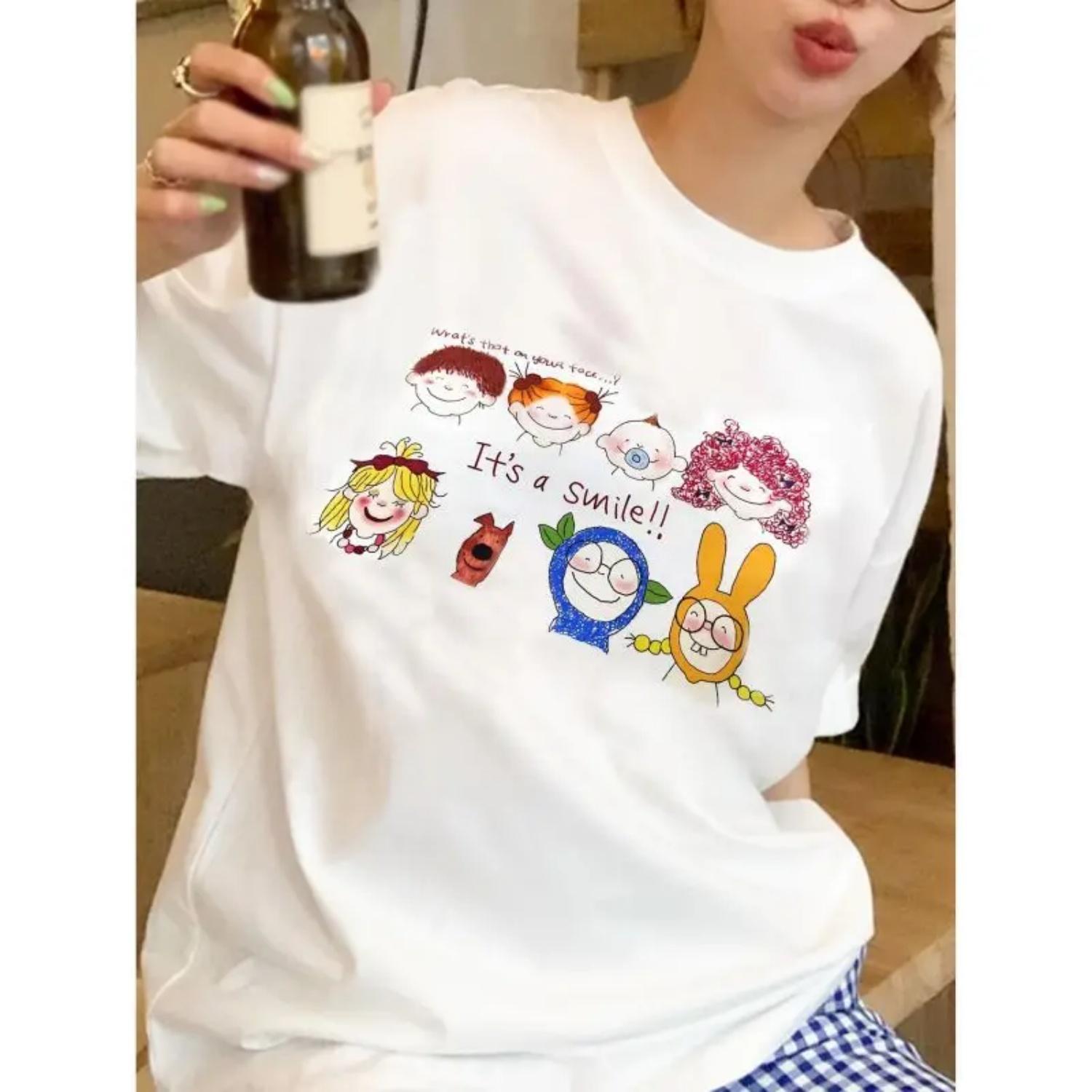 Cartoon Pattern T-Shirt Crew Neck Short Sleeve Tops Tee Fashion Casual Sports Aesthetic Clothes Summer Women s Graphic T Shirts XXXXXL білий
Cartoon Pattern T-Shirt Crew Neck Short Sleeve Tops Tee Fashion Casual Sports Aesthetic Clothes Summer Women s Graphic T Shirts XXXXXL білий