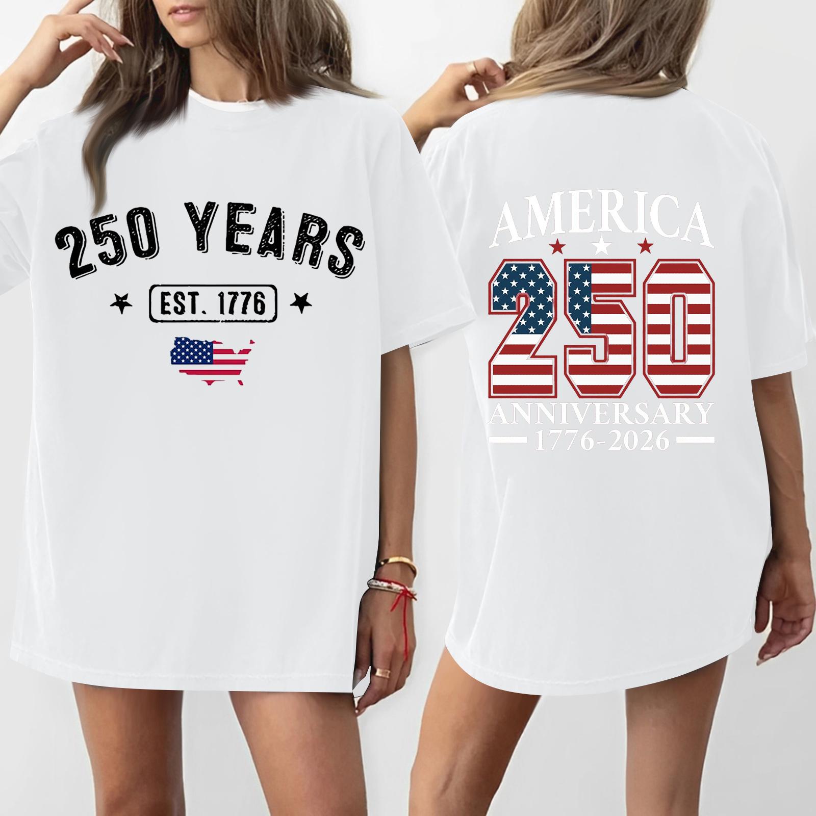 Women s Casual Independence Day 250 Anniversary Printed T-shirt Round Neck Pullover Short Sleeve Top XL білий
Women s Casual Independence Day 250 Anniversary Printed T-shirt Round Neck Pullover Short Sleeve Top XL білий