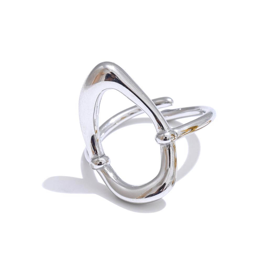 Yhpup Minimalist Stainless Steel Oval Hollow Open Ring Waterproof Stylish Chic Office Ladies Daily Jewelry Accessories Gift resizable
Yhpup Minimalist Stainless Steel Oval Hollow Open Ring Waterproof Stylish Chic Office Ladies Daily Jewelry Accessories Gift resizable