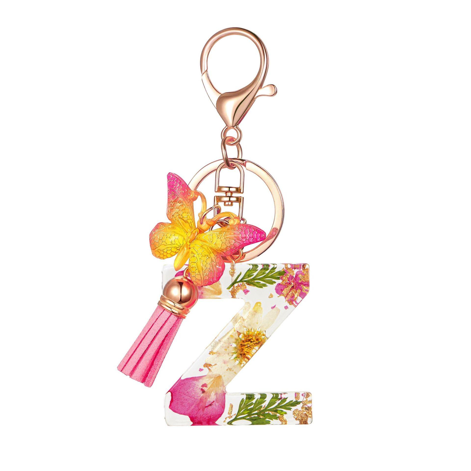 Flower Resin Keychain With Tassels And Butterfly Design 26 Letters Pendant Classic Retro Practical Durable Backpack Hanging Accessory Z
Flower Resin Keychain With Tassels And Butterfly Design 26 Letters Pendant Classic Retro Practical Durable Backpack Hanging Accessory Z
