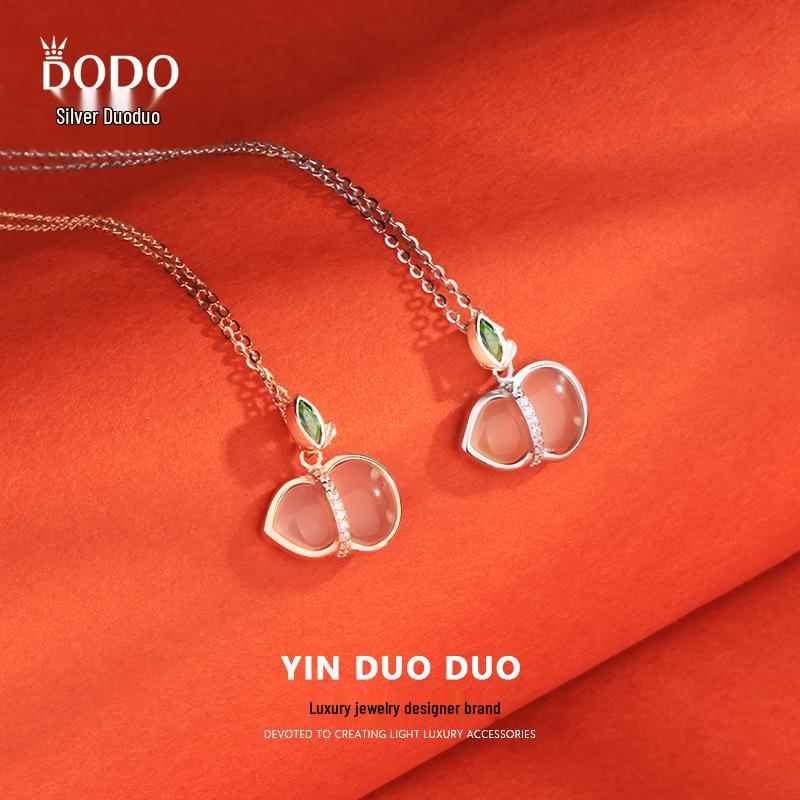 S925 Sterling Silver Chalcedony Gourd Necklace: Women s National Tide Fashion Clavicle Chain - High-End Temperament Rose Gold S925 Silver
S925 Sterling Silver Chalcedony Gourd Necklace: Women s National Tide Fashion Clavicle Chain - High-End Temperament Rose Gold S925 Silver