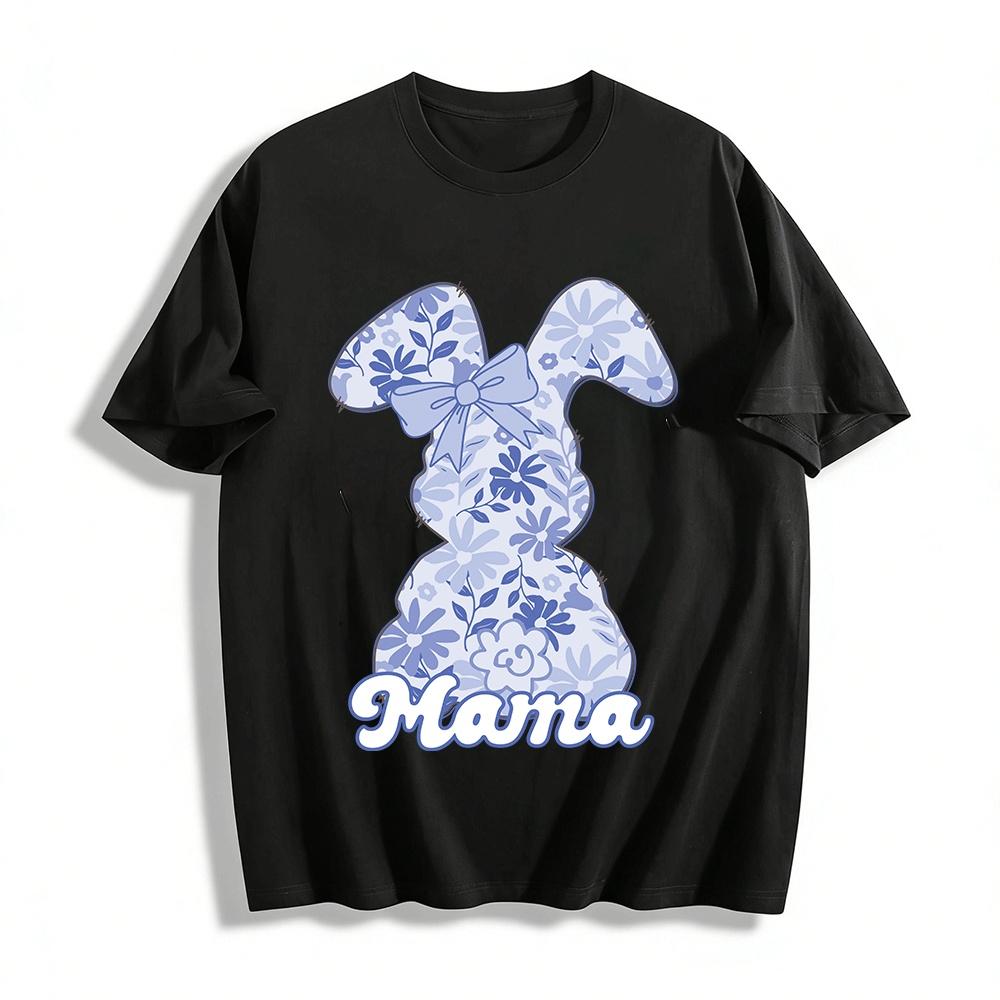 Vintage Blue Floral Rabbit Mama Print Casual Top Pure cotton T-shirt XXS
Vintage Blue Floral Rabbit Mama Print Casual Top Pure cotton T-shirt XXS