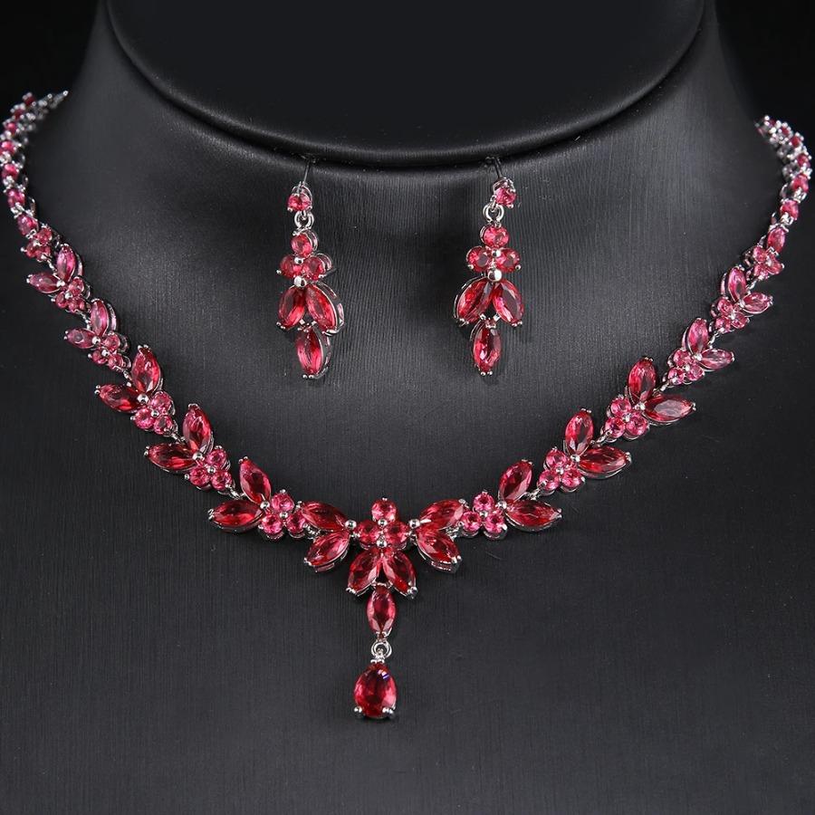Exquisite Jewelry Sets For Women Wedding Party Accessories Cubic Zircon Stud Earrings & Necklace Gift 44cm красный
Exquisite Jewelry Sets For Women Wedding Party Accessories Cubic Zircon Stud Earrings & Necklace Gift 44cm красный