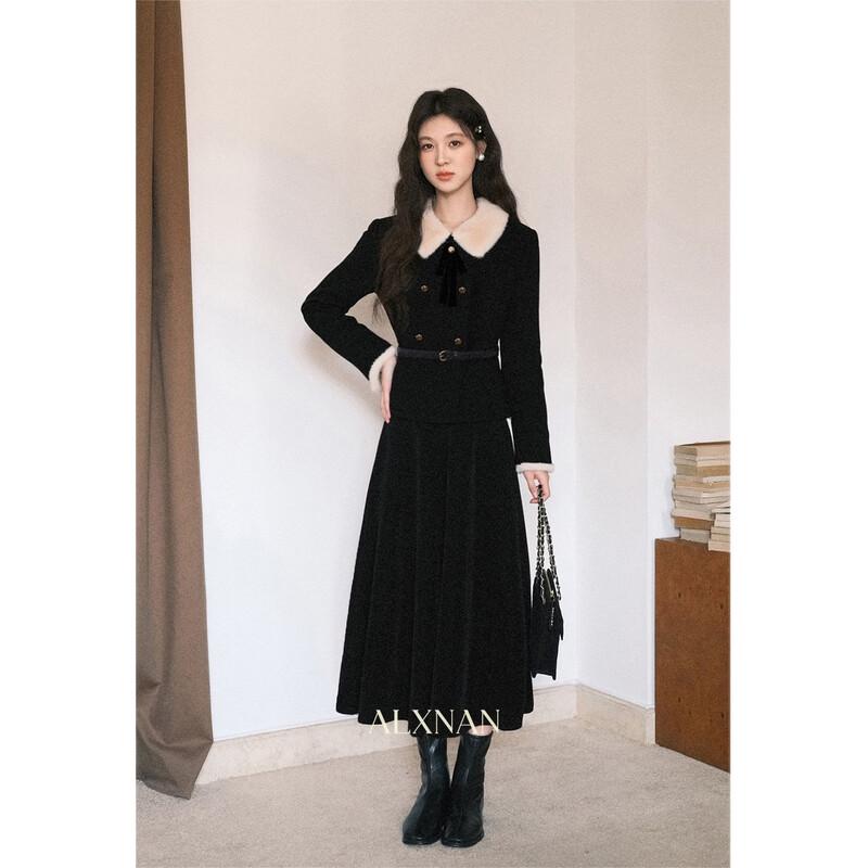 Elegant French Style Wool Blend Winter Outfit L
Elegant French Style Wool Blend Winter Outfit L