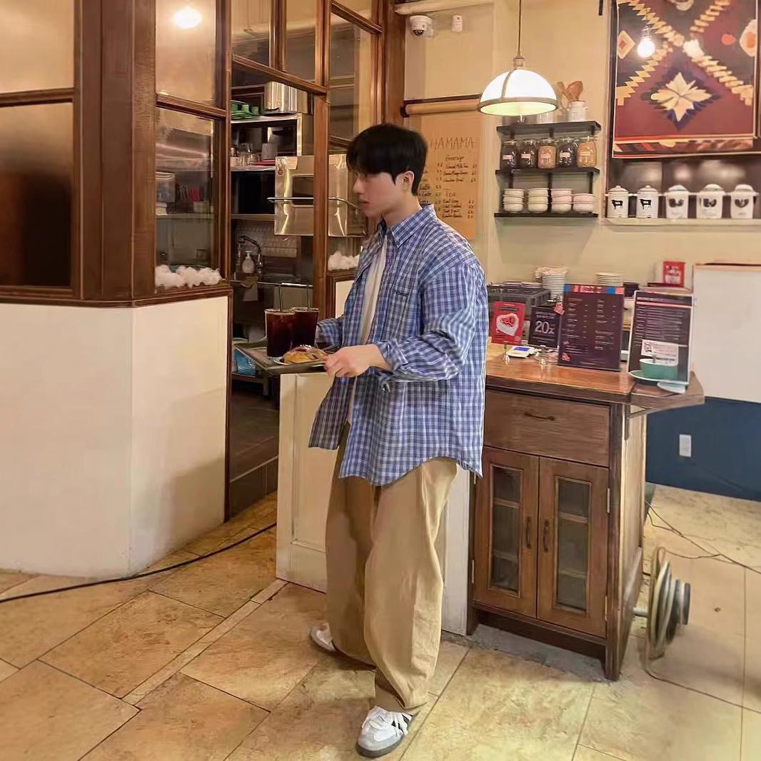 2024 Autumn Blue Plaid Embroidered Couple s Classic Long-Sleeve Shirt One Size
2024 Autumn Blue Plaid Embroidered Couple s Classic Long-Sleeve Shirt One Size