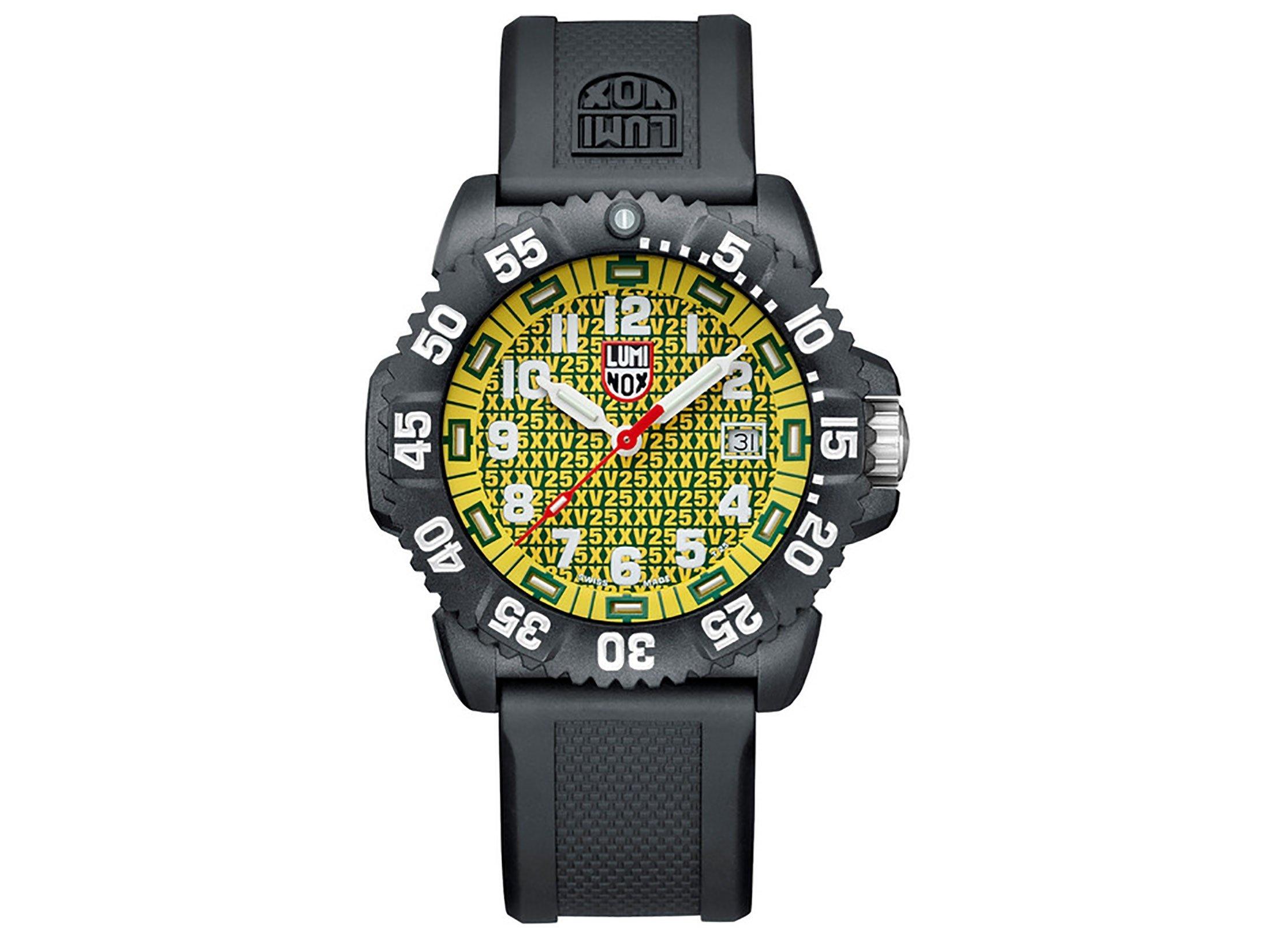 Чоловічий годинник Luminox. Чоловічий годинник 25th Anniversary 3050 Series Watch 3055.25TH Yellow
Чоловічий годинник Luminox. Чоловічий годинник 25th Anniversary 3050 Series Watch 3055.25TH Yellow