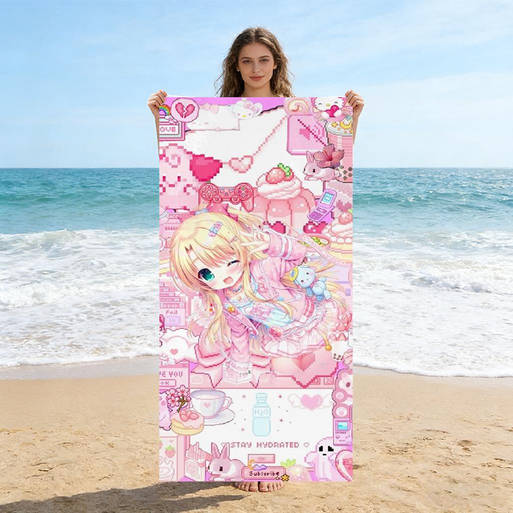 Pixel Style Anime Beach Towel Quick-drying Super Absorbent Suitable for Swimming Beach Vacation Pool Gym Summer Gift for Friends W30*H60(CM)
Pixel Style Anime Beach Towel Quick-drying Super Absorbent Suitable for Swimming Beach Vacation Pool Gym Summer Gift for Friends W30*H60(CM)