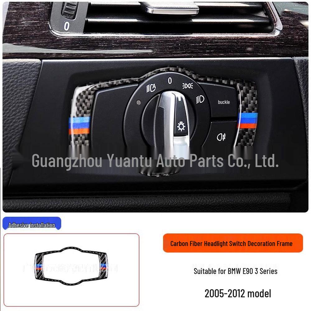 BMW 3 Series E90/E91 (2005-2012) Headlight Switch Frame Sticker - Real Carbon Fiber Decoration
BMW 3 Series E90/E91 (2005-2012) Headlight Switch Frame Sticker - Real Carbon Fiber Decoration