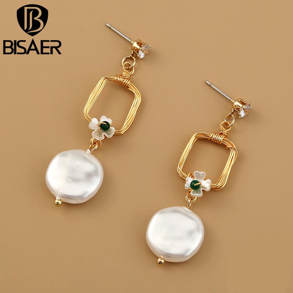 Изысканные серьги-гвоздики BISAER с квадратной петлей из искусственного жемчуга для женщин, ювелирные украшения
Изысканные серьги-гвоздики BISAER с квадратной петлей из искусственного жемчуга для женщин, ювелирные украшения