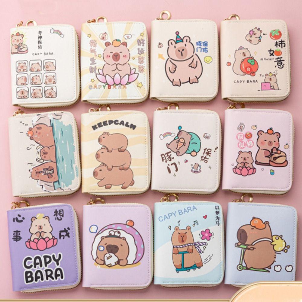 Korean Style Capybara Pu Coin Purse Zipper Short Wallet Portable Capybara Card Holders Clutch Gift style3
Korean Style Capybara Pu Coin Purse Zipper Short Wallet Portable Capybara Card Holders Clutch Gift style3