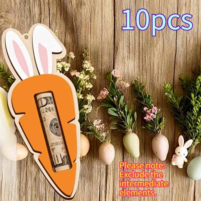 Wooden Easter Bunny&Carrot Money Clip–2D Flat Rabbit Holder,Retro Artificial Hanging Label for Egg Hunt Gifts,Easter Decorations
Wooden Easter Bunny&Carrot Money Clip–2D Flat Rabbit Holder,Retro Artificial Hanging Label for Egg Hunt Gifts,Easter Decorations