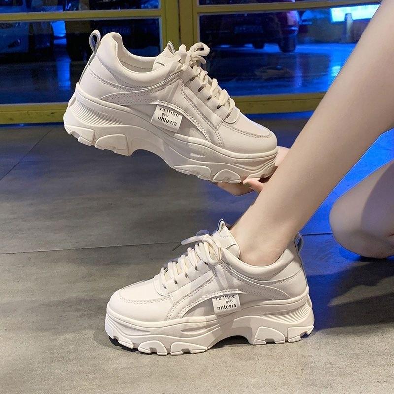 Fashion White Split Leather Women Chunky Sneakers White Shoes Lace Up Tenis Feminino Zapatos De Mujer Platform Women Casual Shoe 36
Fashion White Split Leather Women Chunky Sneakers White Shoes Lace Up Tenis Feminino Zapatos De Mujer Platform Women Casual Shoe 36