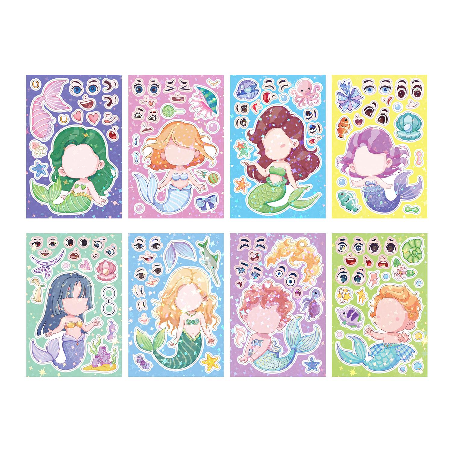 8Pcs Mermaid Face-Changing Stickers Cute Animation Designs Waterproof Stickers For Teen Girls Parties Handmade Diy Birthday Gifts
8Pcs Mermaid Face-Changing Stickers Cute Animation Designs Waterproof Stickers For Teen Girls Parties Handmade Diy Birthday Gifts