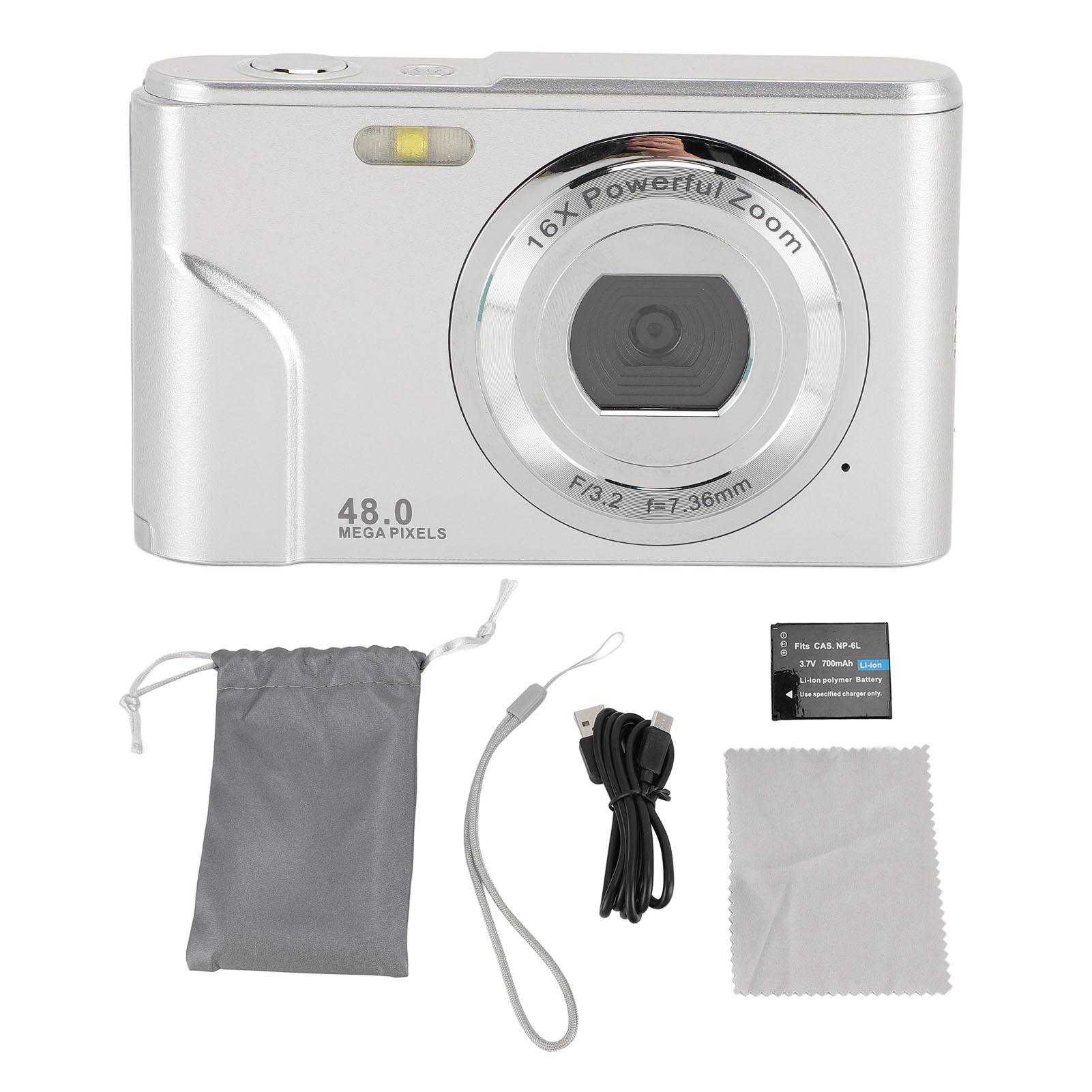 1080P Digital Camera for Kids Adults 48MP Vlogging Camera with 16X Digital Zoom 2.4 Inch IPS чорний
1080P Digital Camera for Kids Adults 48MP Vlogging Camera with 16X Digital Zoom 2.4 Inch IPS чорний