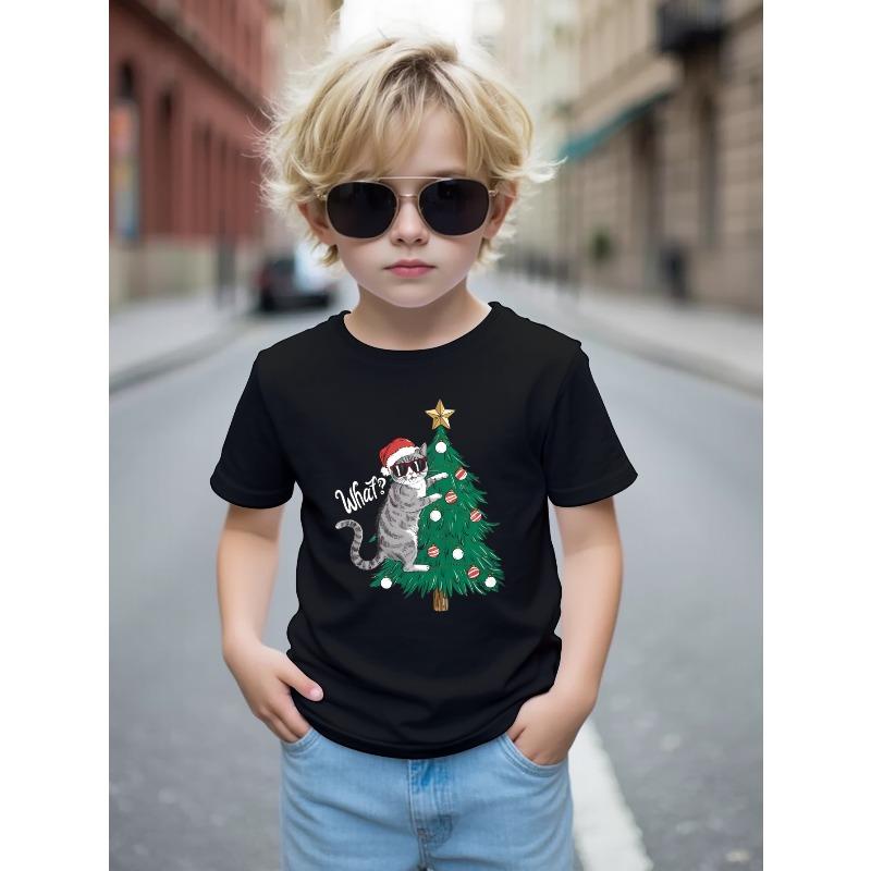 European sizes Boys And Girls Christmas Cat Print Short-Sleeve T-Shirt - Featuring a Cute Kitten And Paw Print Design 98cm чёрный
European sizes Boys And Girls Christmas Cat Print Short-Sleeve T-Shirt - Featuring a Cute Kitten And Paw Print Design 98cm чёрный