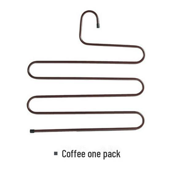 Инновационная многослойная вешалка для брюк S-образной формы для креативного хранения вещей в доме кофейный
Инновационная многослойная вешалка для брюк S-образной формы для креативного хранения вещей в доме кофейный