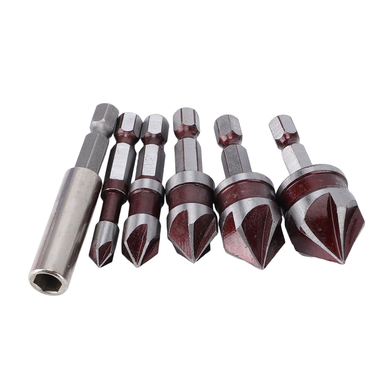 5 Pcs Countersink Drill Bit Set 1Celsius4in 3Celsius8in 1Celsius2in 5Celsius8in 3Celsius4in 5 Flute 85 Degree Hex Shank M35 Cobalt HSS Countersink Bit
5 Pcs Countersink Drill Bit Set 1Celsius4in 3Celsius8in 1Celsius2in 5Celsius8in 3Celsius4in 5 Flute 85 Degree Hex Shank M35 Cobalt HSS Countersink Bit