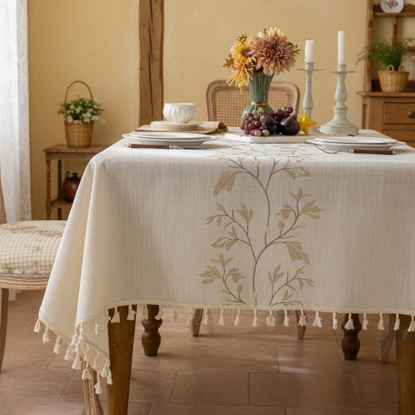 European pastoral embroidery tablecloth, embroidery craft tassel edge rectangular coffee table cloth, waterproof dining table cloth 90*90cm
European pastoral embroidery tablecloth, embroidery craft tassel edge rectangular coffee table cloth, waterproof dining table cloth 90*90cm