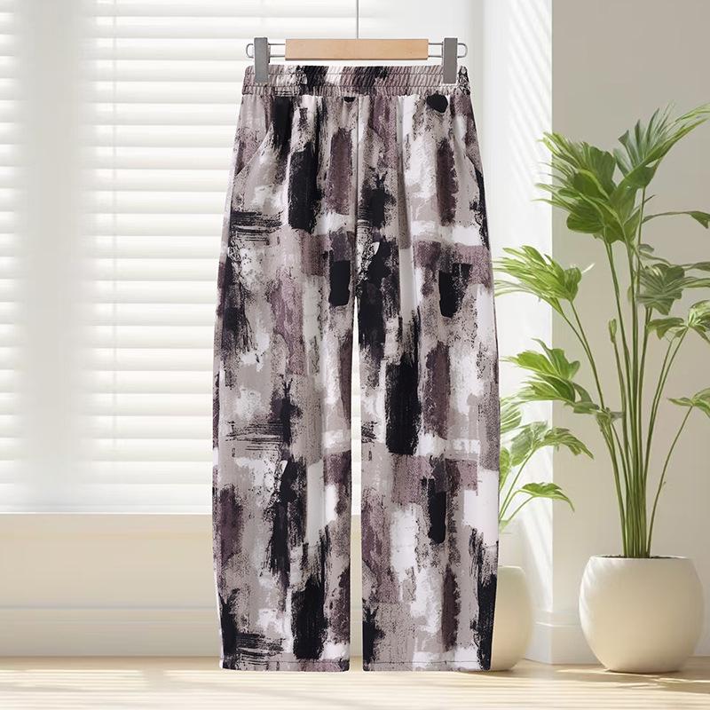 Mom s Summer Floral High-Waist Nine-Point Pants for Middle-Aged and Elderly Women - Elastic, Loose, and Casual Fit. 3XL
Mom s Summer Floral High-Waist Nine-Point Pants for Middle-Aged and Elderly Women - Elastic, Loose, and Casual Fit. 3XL