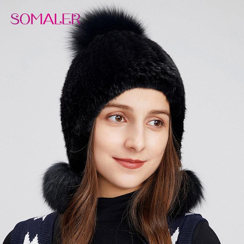 SOMALER зимние вязаные шапки-ушанки из натурального меха норки с меховым помпоном, вязаная шапка-бини, высокое качество, уличные лыжные шапки чёрный
SOMALER зимние вязаные шапки-ушанки из натурального меха норки с меховым помпоном, вязаная шапка-бини, высокое качество, уличные лыжные шапки чёрный