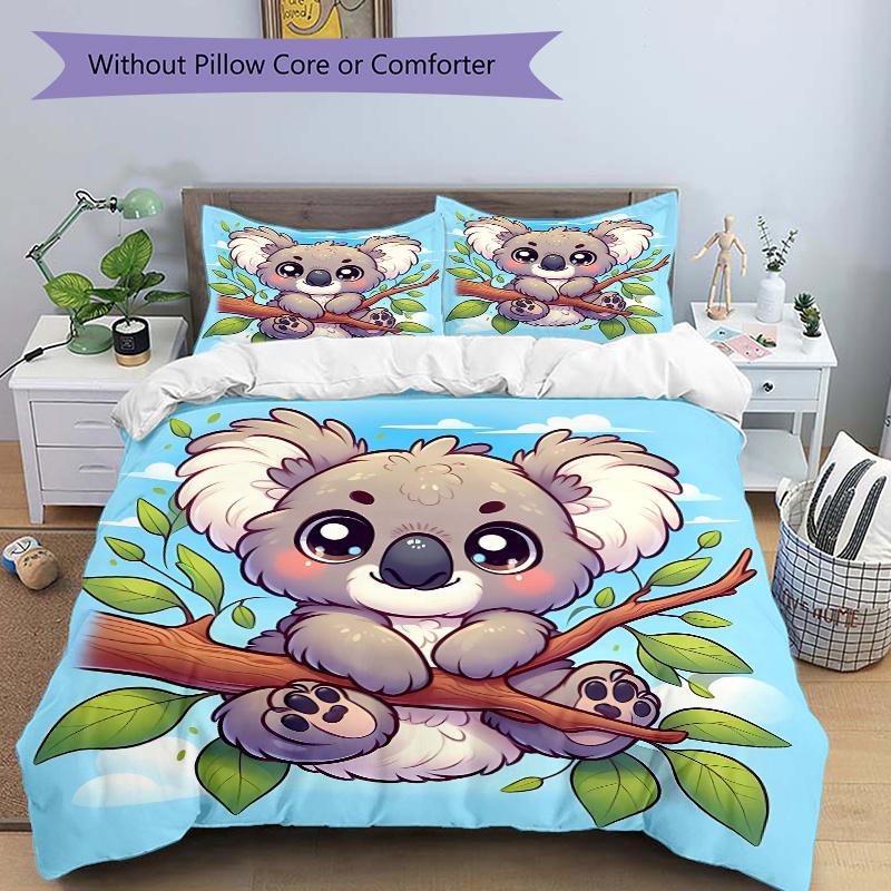 3pcs Winning Koala Quilt Set Cartoon Themed Bed Quilt Set Lovely Character Bedroom Decor Bed Quilt Set Four Seasons (1 Cover + 2Pillowcase NO Com 135x200cm
3pcs Winning Koala Quilt Set Cartoon Themed Bed Quilt Set Lovely Character Bedroom Decor Bed Quilt Set Four Seasons (1 Cover + 2Pillowcase NO Com 135x200cm