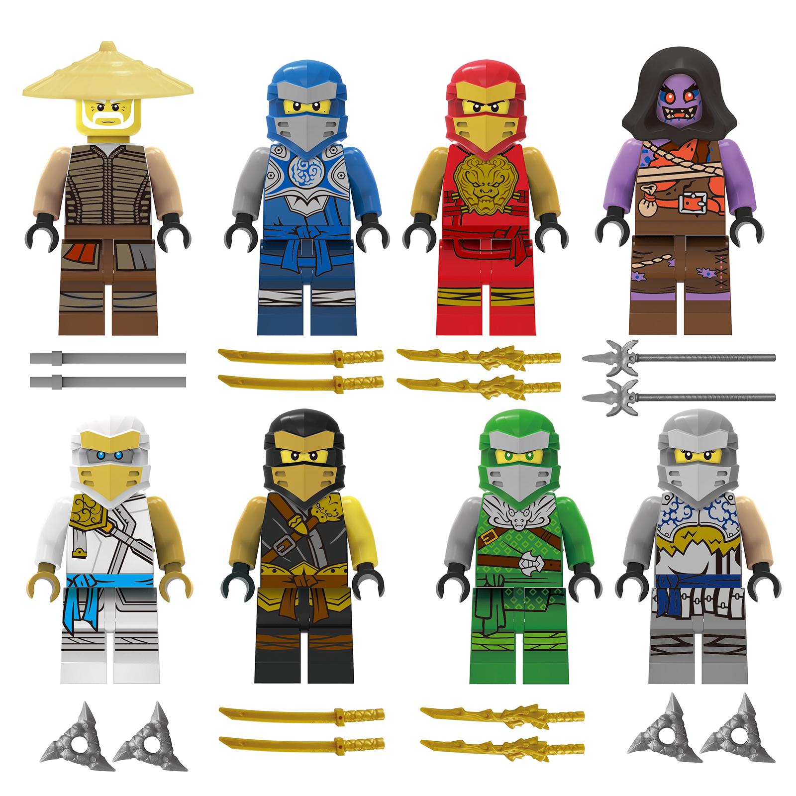 8 шт. мини-фигурки Ninjago Кай Джей сенсей Ву мастер строительные блоки игрушки 1 set
8 шт. мини-фигурки Ninjago Кай Джей сенсей Ву мастер строительные блоки игрушки 1 set