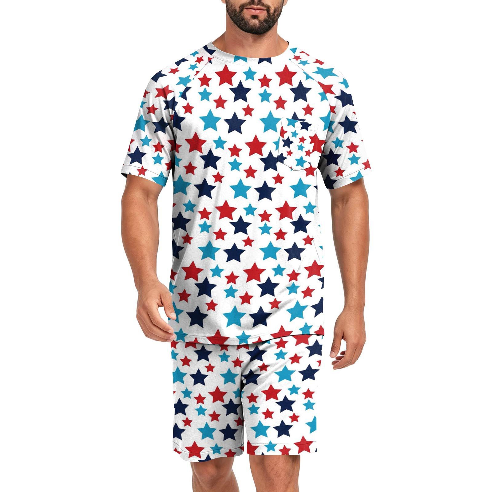 Men s Short Sleeve Pajama Set Lightweight Soft Fabric Crew Neck Top and Elastic Waist Shorts Summer Homewear Sleepwear Set XL білий
Men s Short Sleeve Pajama Set Lightweight Soft Fabric Crew Neck Top and Elastic Waist Shorts Summer Homewear Sleepwear Set XL білий