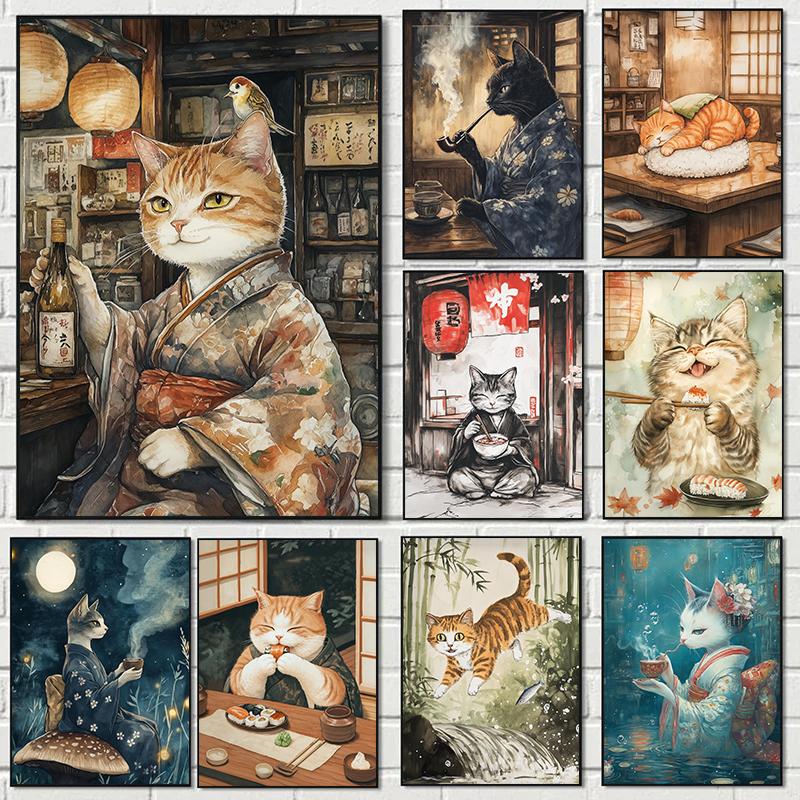 Japanese Sakura Onsen Sushi Animal Cat Portrait Retro Posters Prints Canvas Painting Wall Art Picture Living Room Home Decor 21cm×30cm NoFrame
Japanese Sakura Onsen Sushi Animal Cat Portrait Retro Posters Prints Canvas Painting Wall Art Picture Living Room Home Decor 21cm×30cm NoFrame