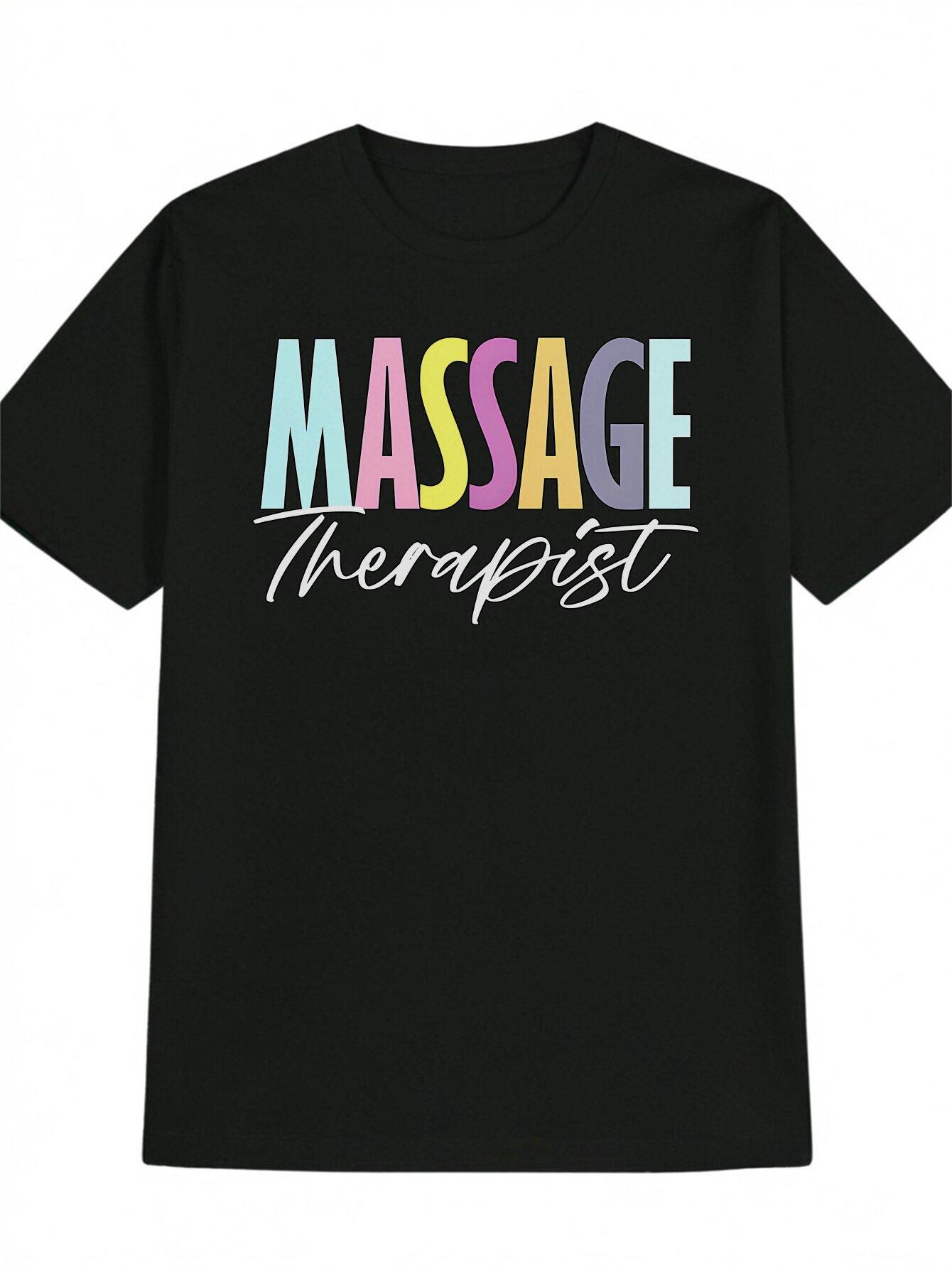 Casual Round Neck T-shirt - MASSAGE THERAPIST Colorful Print M
Casual Round Neck T-shirt - MASSAGE THERAPIST Colorful Print M