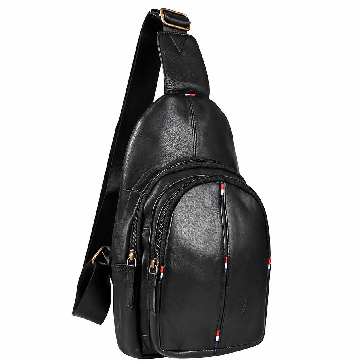 Genuine Leather Chest Sling Bag Crossbody Shoulder Backpack Unisex Adjustable Strap Multi Pocket Travel Office Daily Use 36 x 25 x 5 CM чорний
Genuine Leather Chest Sling Bag Crossbody Shoulder Backpack Unisex Adjustable Strap Multi Pocket Travel Office Daily Use 36 x 25 x 5 CM чорний