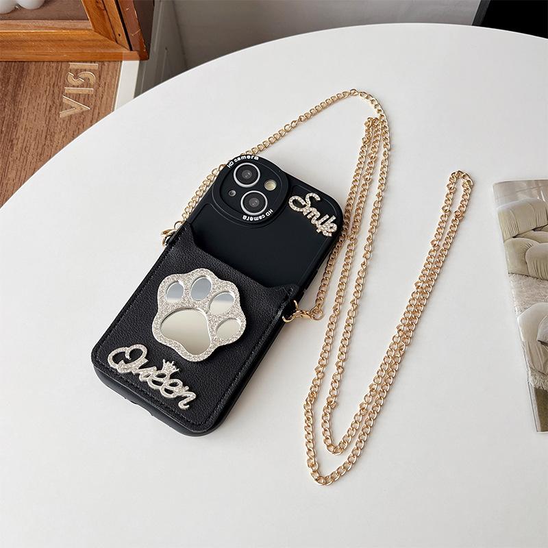 Applicable Iphone17Promax Messenger Chain Cat Claw Mirror Wallet Mobile Phone Case Apple 15 Card Bag 16 Rhinestone 13 iPhone 7/8/SE 2020
Applicable Iphone17Promax Messenger Chain Cat Claw Mirror Wallet Mobile Phone Case Apple 15 Card Bag 16 Rhinestone 13 iPhone 7/8/SE 2020